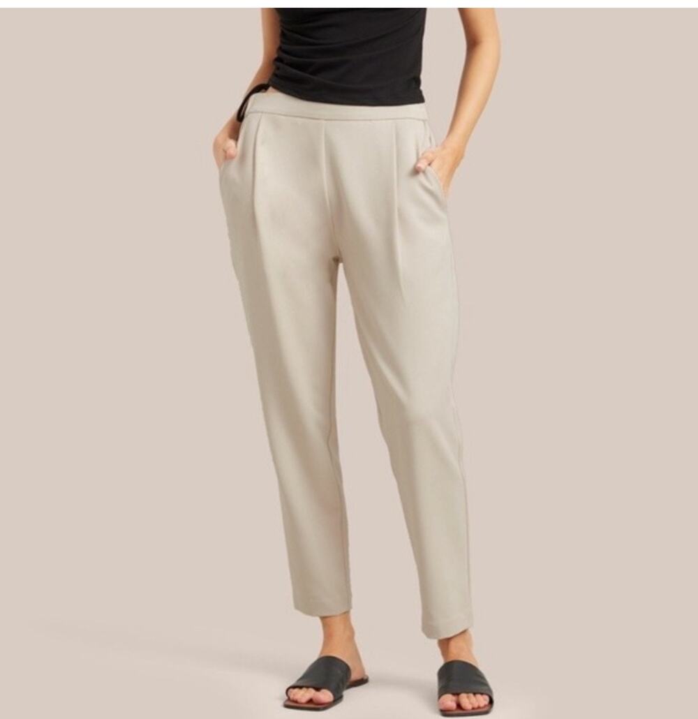 NEW MODERN CITIZEN Jackson Pants Large PullOn Stretch Pleated Trouser Taper NWOT